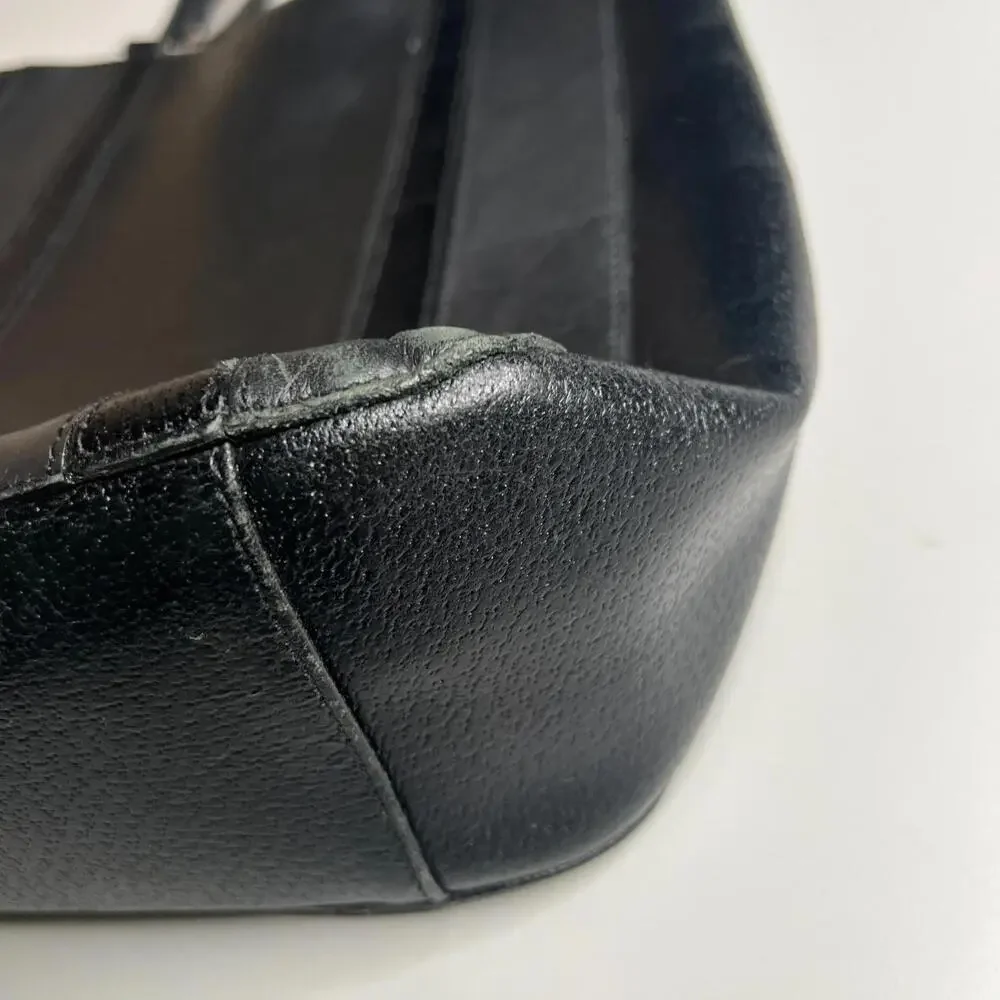 Coach F9E-6706 Black Leather Tote Shoulder‎ Bag Purse Classic Vintage